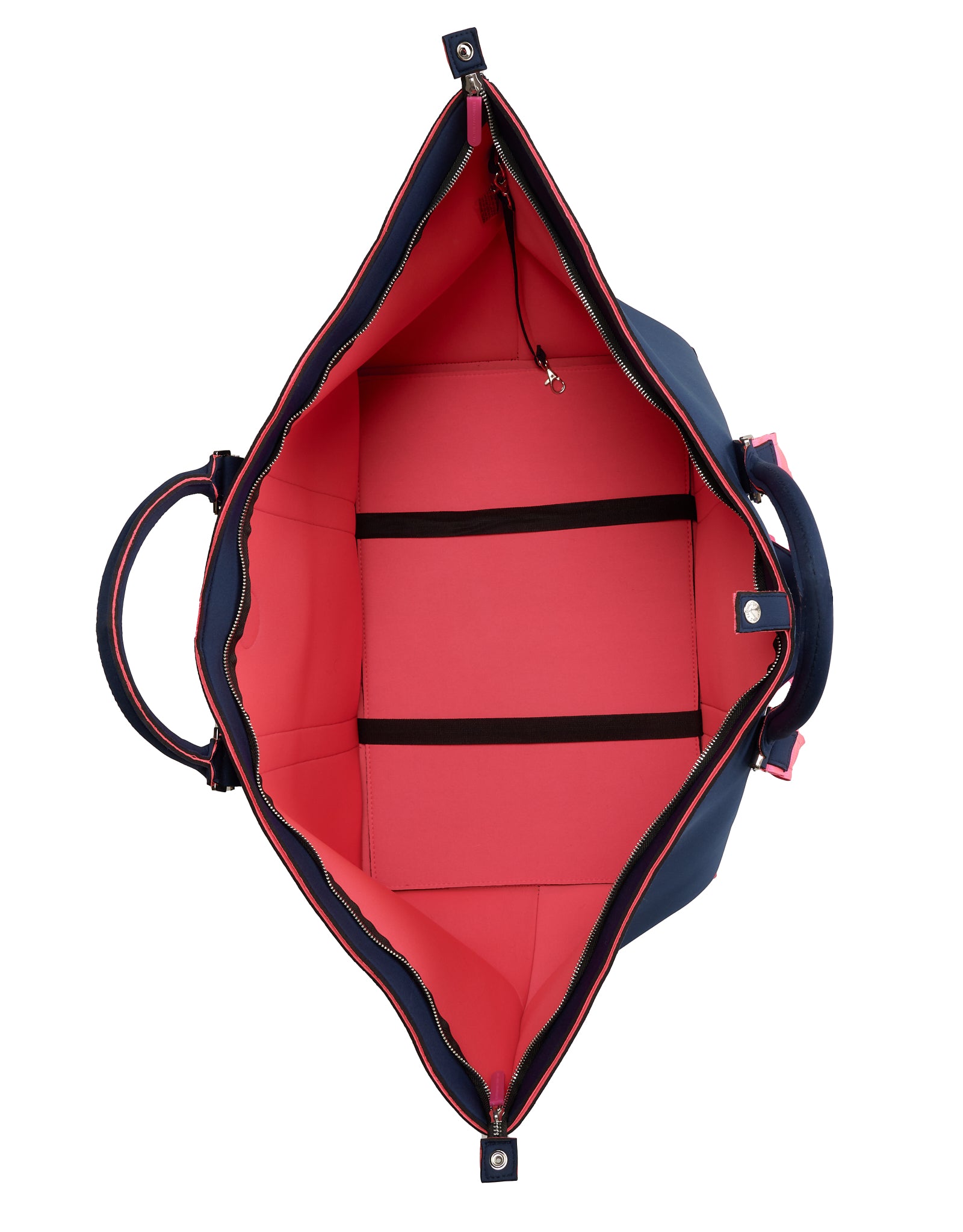 Grote shopper navy & pink PALM BEACH