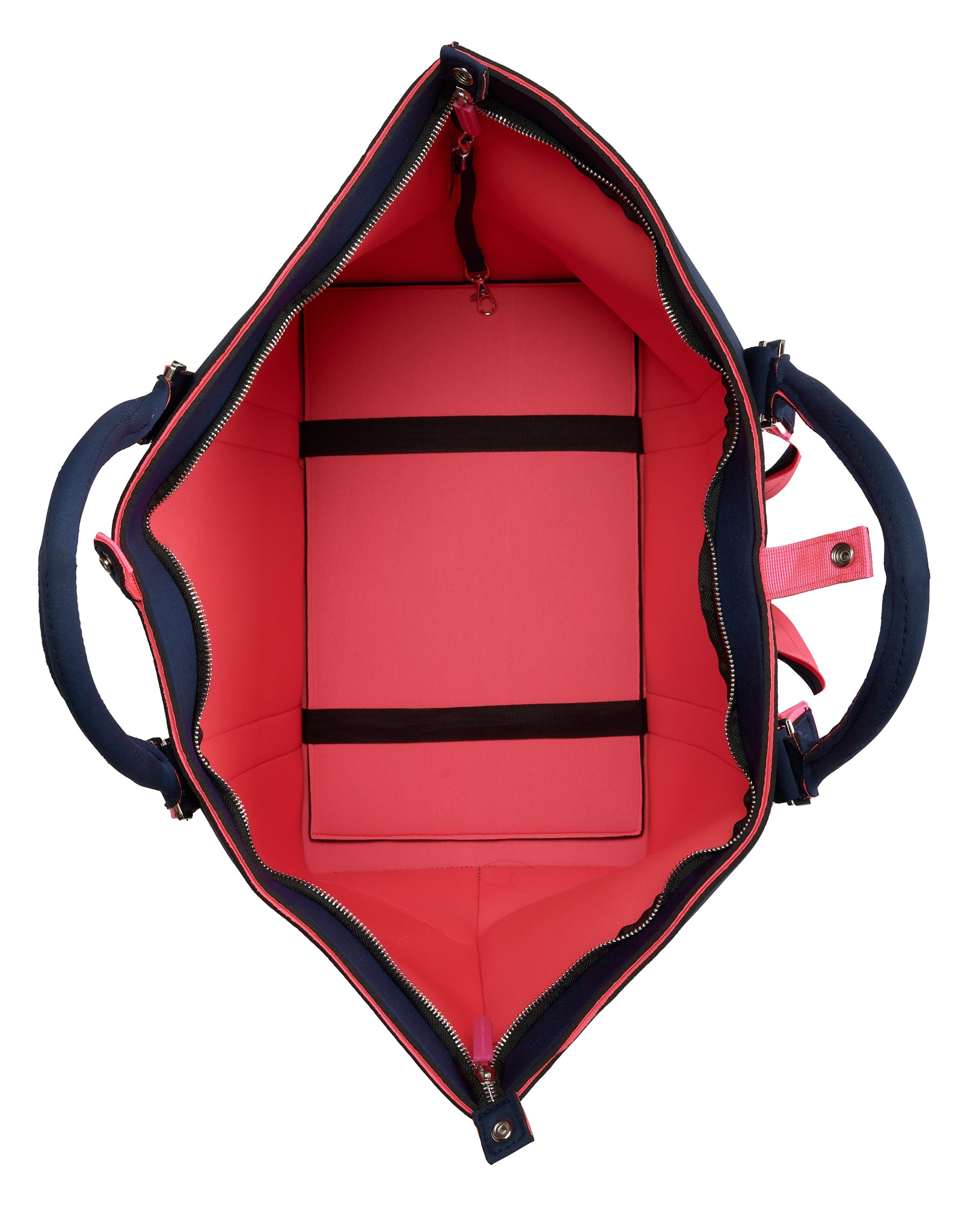 Kleine shopper navy & pink PALM BEACH