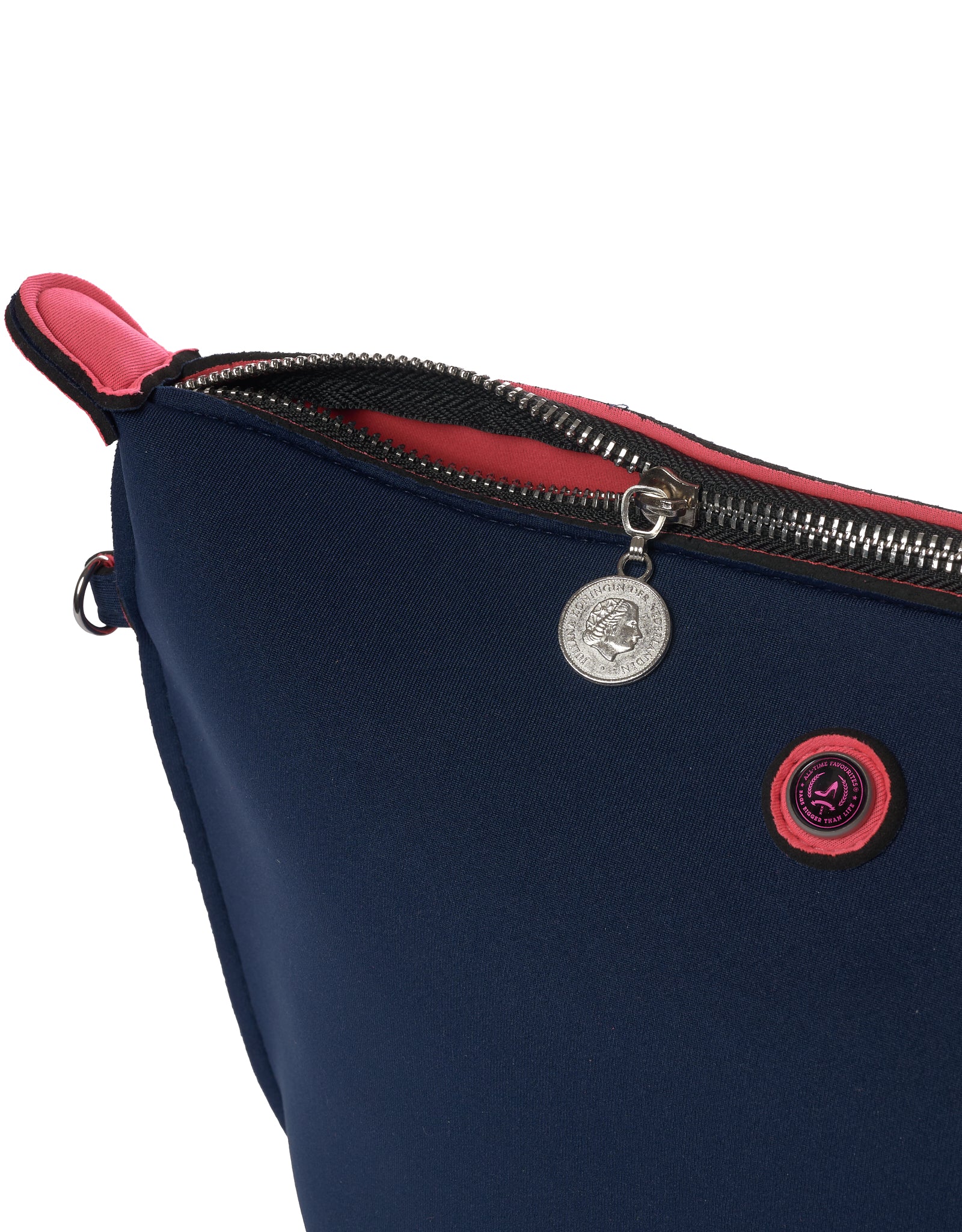 Toiletry bag navy & pink PALM BEACH