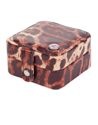 Luxe sieradendoosje luipaardprint, ideaal voor sieraden op reis of thuis