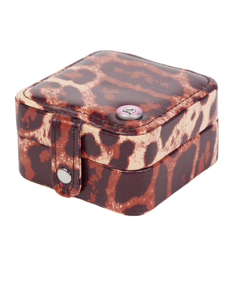 Luxe sieradendoosje luipaardprint, ideaal voor sieraden op reis of thuis
