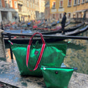 Toiletry bag metallic green VENEZIA