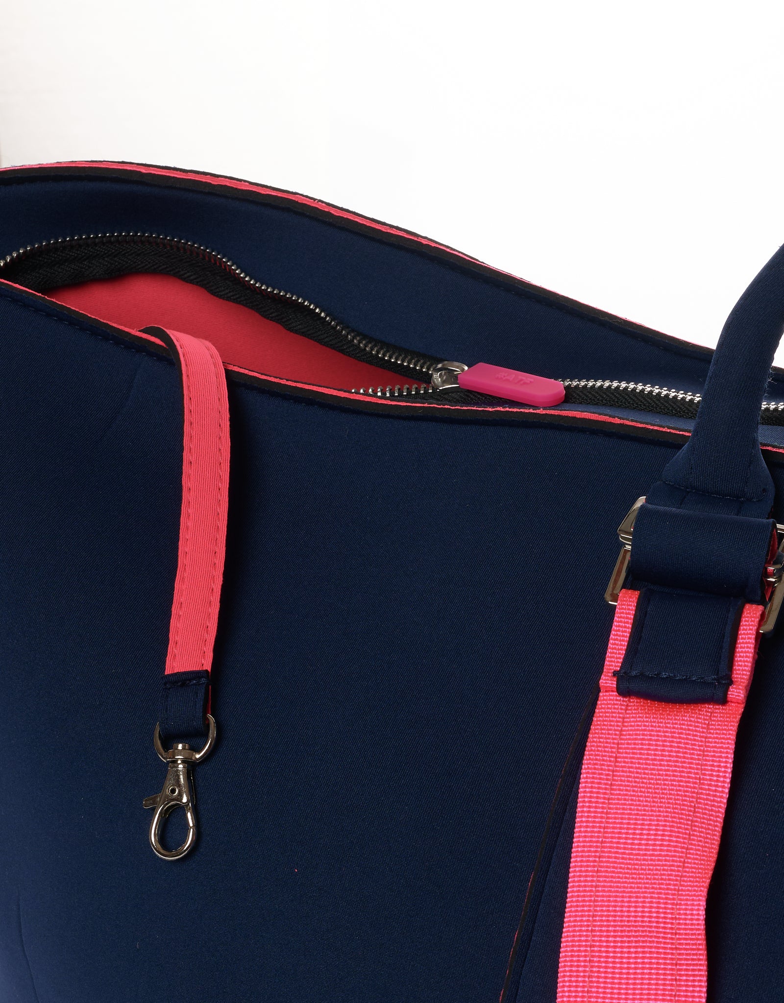 Grote shopper navy & pink PALM BEACH