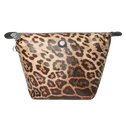 Compacte toilettas luipaardprint, ideaal voor make-up of reisaccessoires