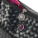Toiletry bag black braided LONDON