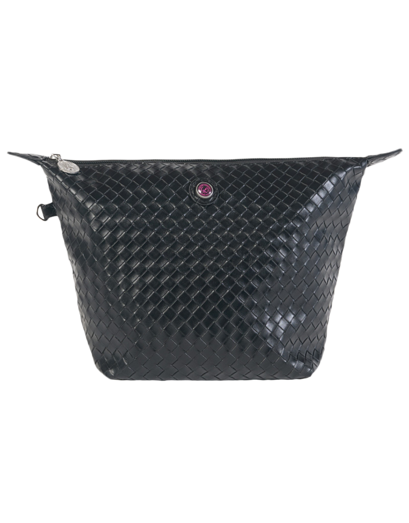 Toiletry bag black braided LONDON