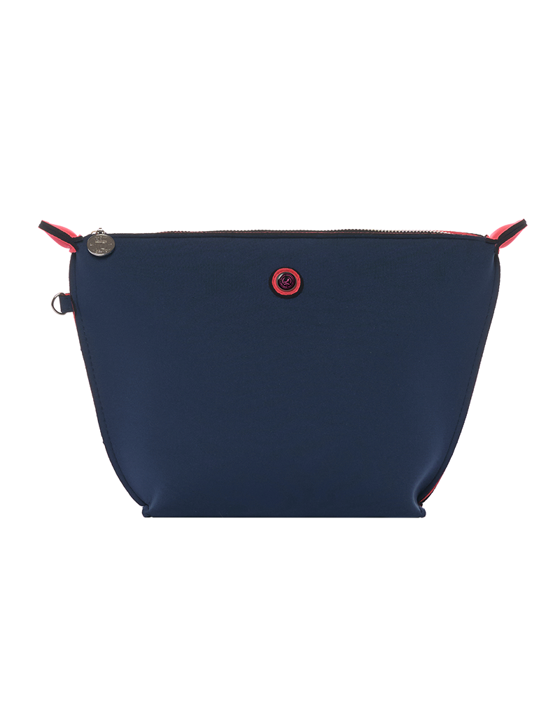 Toiletry bag navy & pink PALM BEACH
