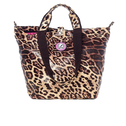 Mini shopper luipaardprint met rits, compacte tas met dierenprint