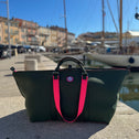 Großer Shopper ST.TROPEZ Grün-Pink