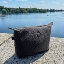 Grey teddy HAMBURG makeup bag