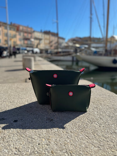 Schminktasche ST. TROPEZ Grün-Pink