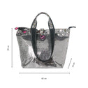 Mini shopper pailletten grijs & regenboog CANNES
