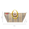 Large tote bag woven yellow CAPE TOWN