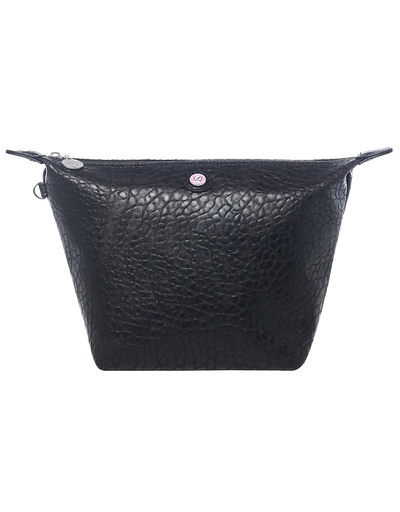 Toiletry bag black croc print
