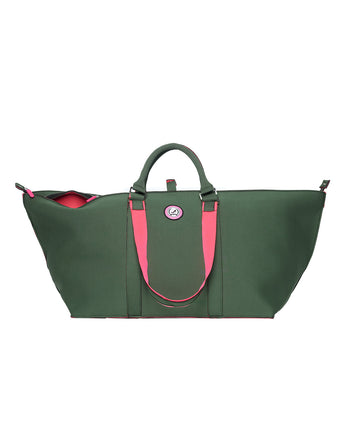 Large green & pink ST. TROPEZ tote bag