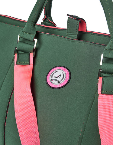 Grote shopper ST. TROPEZ groen & pink