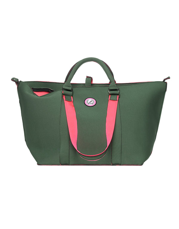 Medium green & pink ST. TROPEZ tote bag
