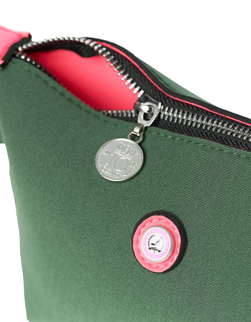 Green & pink ST. TROPEZ makeup bag