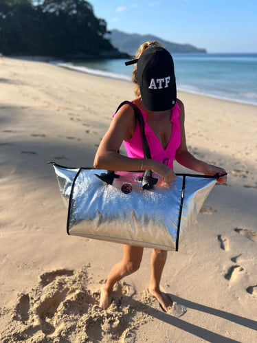 Large silver KOH SAMUI tote bag