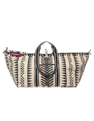 Large tote bag black & white RIO