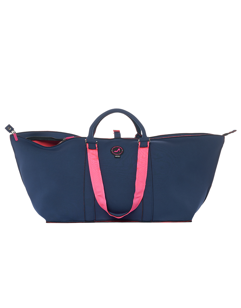 Grote shopper navy & pink PALM BEACH