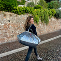Large Tote Bag Grey & Rainbow Sequin CANNES