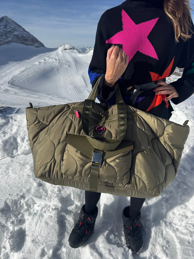 Large Tote Bag Puffy Green DIANA