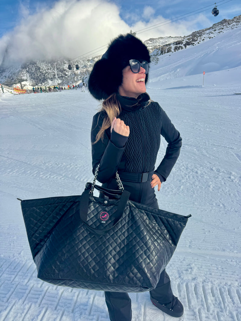 Large Tote Bag Black Caviar KATE