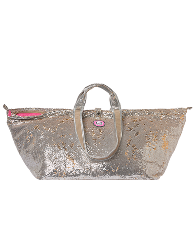 Large tote bag silver & gold sequin MALLORCA
