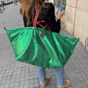 Large Tote Bag Metallic Green VENEZIA