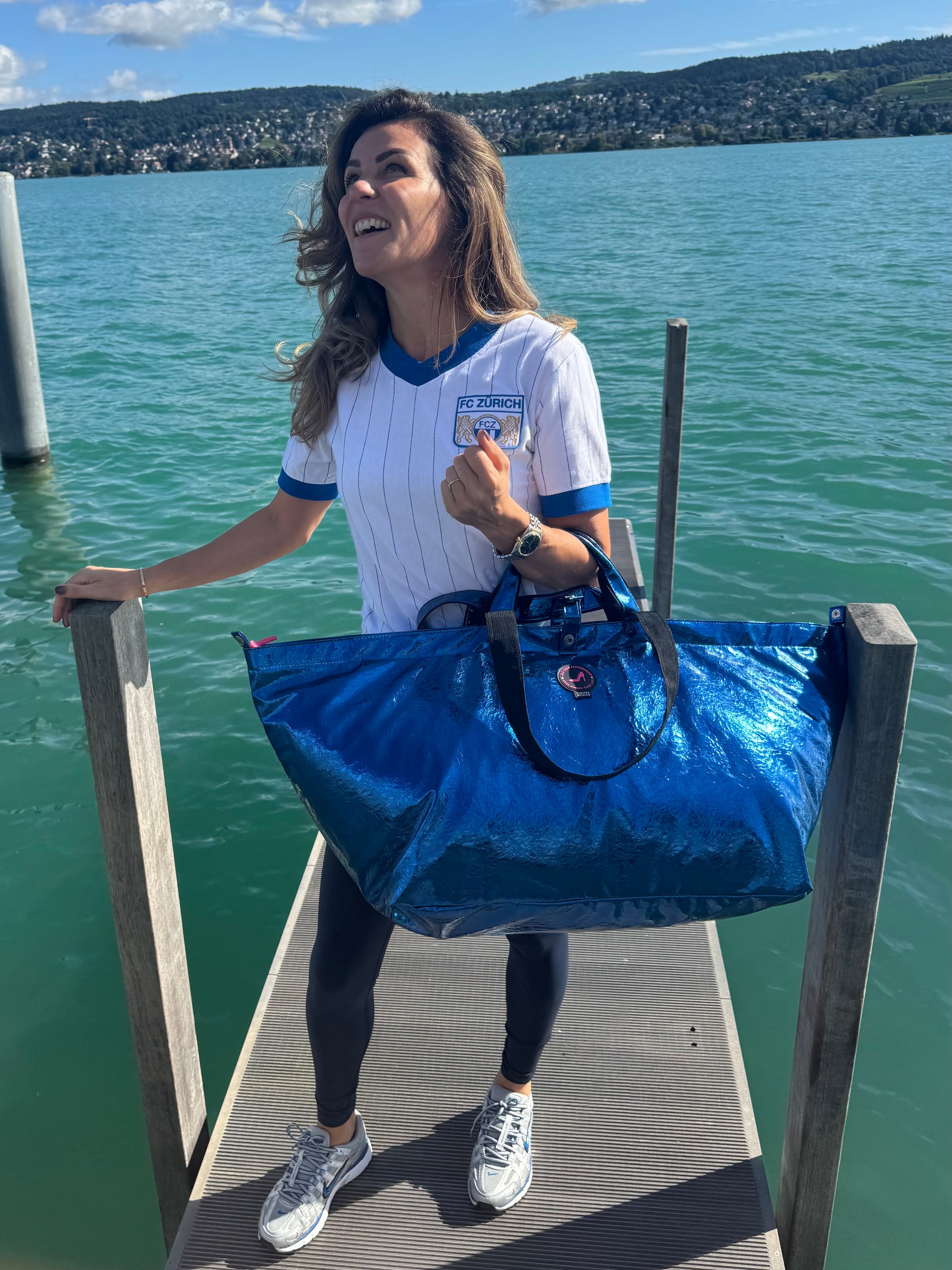 Large Tote Bag Ice Blue ZÜRICH