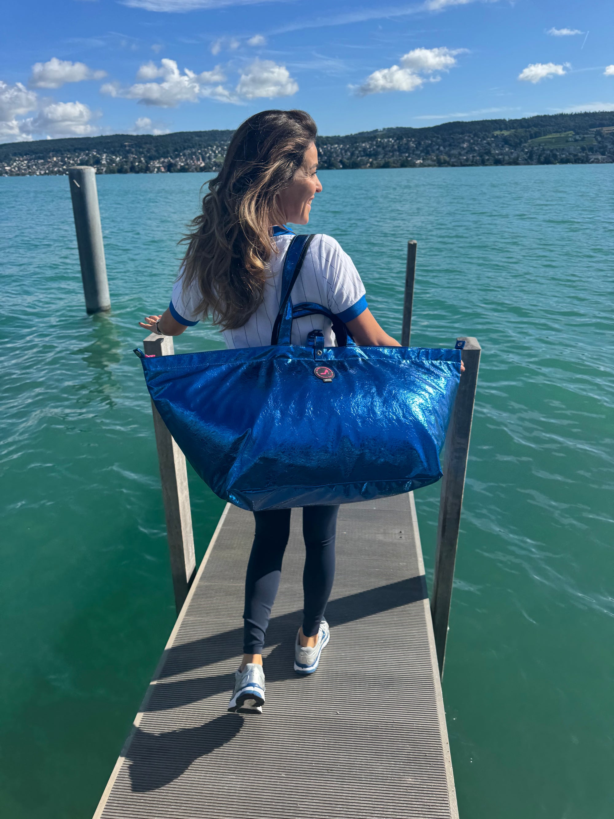 Large Tote Bag Ice Blue ZÜRICH