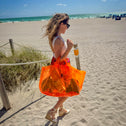 Toilettas + grote shopper oranje SITGES
