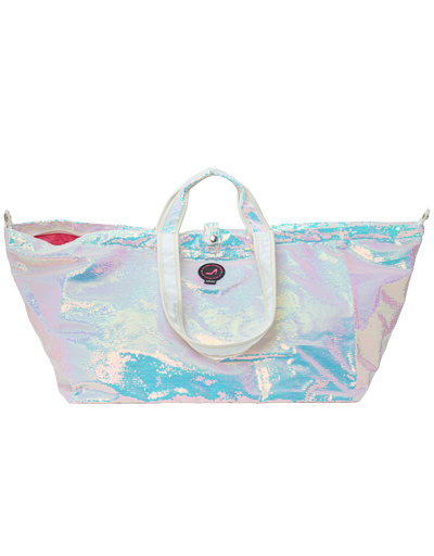 Large Tote Bag White Pearl Sequin DUBAI