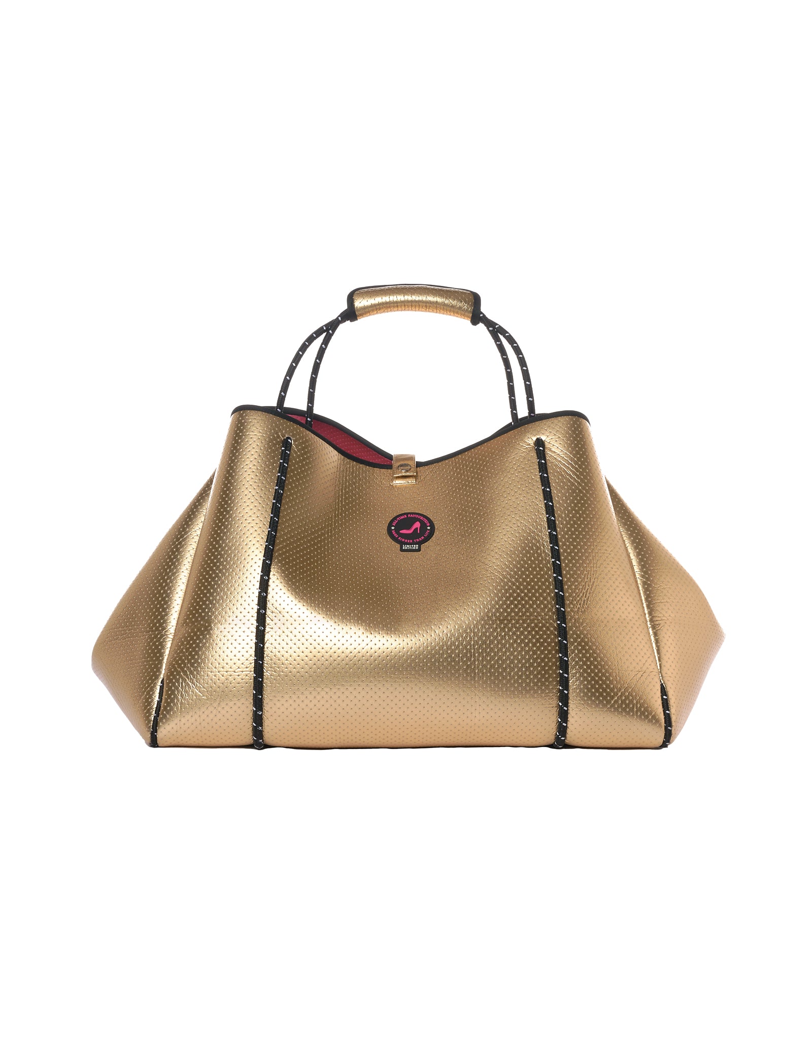 Large Tote Bag gold scuba neprene