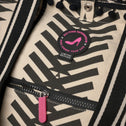 Large tote bag black & white with zipper