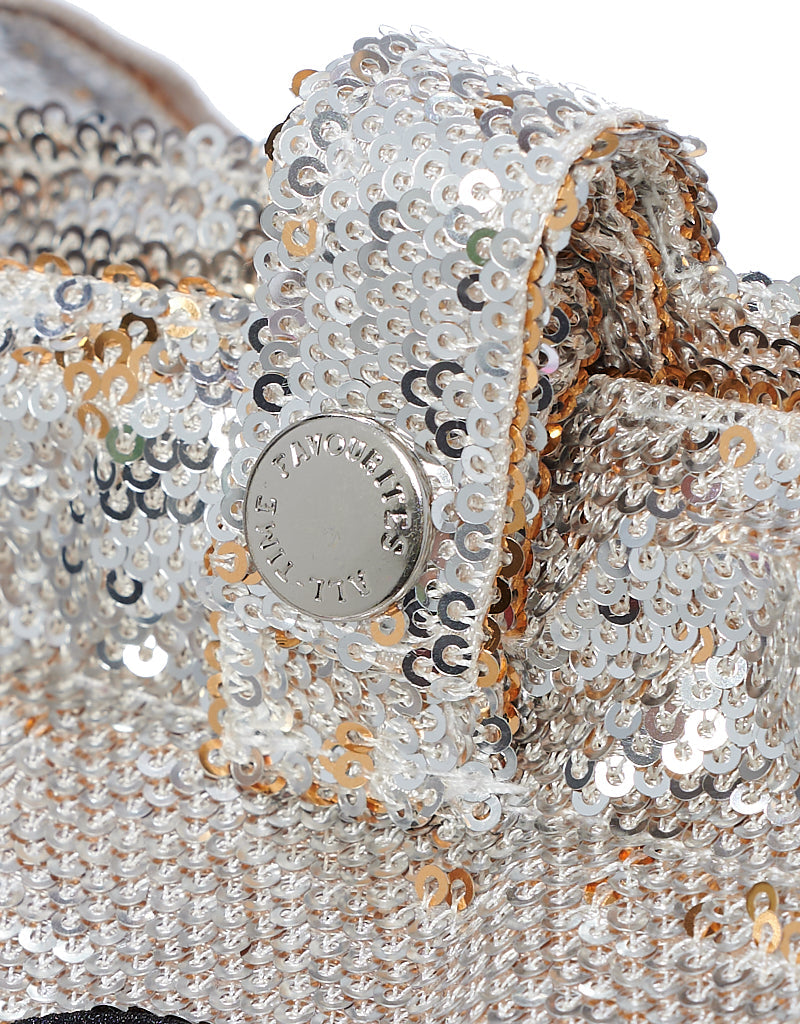 Medium tote bag silver & gold sequin MALLORCA