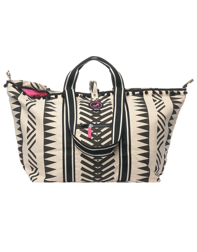 Medium tote bag black & white RIO