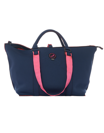 Medium tote bag navy & pink PALM BEACH