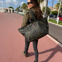Kleine shopper zebra khaki NICE
