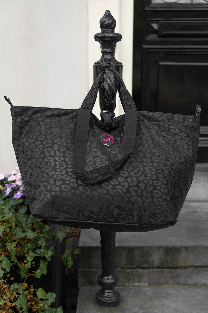 Kleine shopper luipaard zwart DUSSELDORF