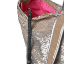 Medium tote bag silver & gold sequin MALLORCA