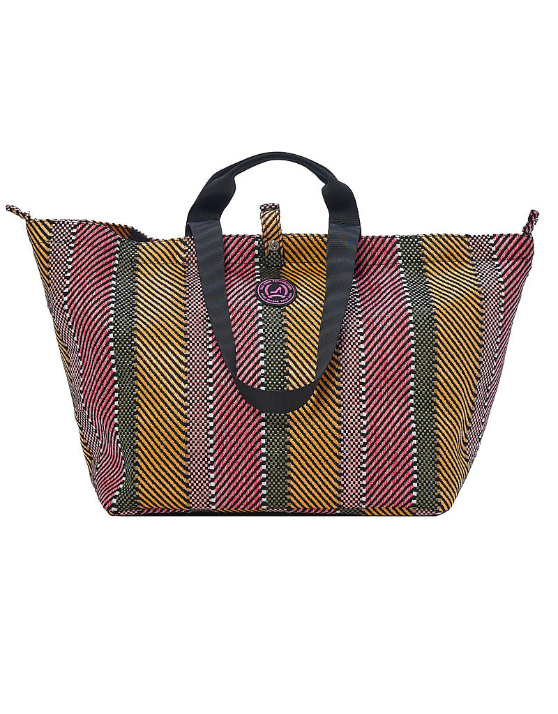 Weekendbag mixed colors with bamboo | All-time Favourites