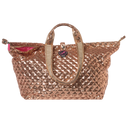 Kleine shopper pailletten brons met rits