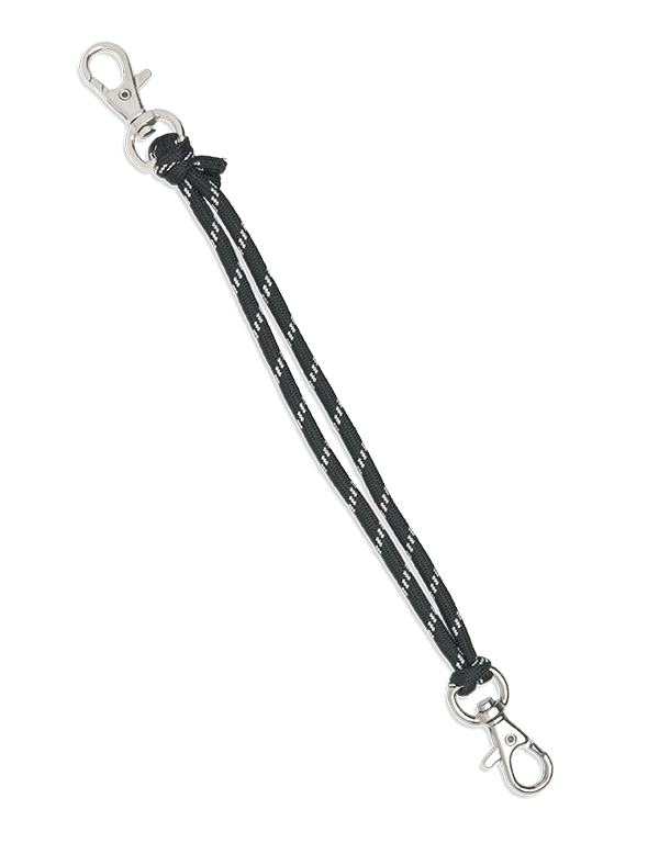 Zwart-witte riem met metalen gespen, geschikt voor de toilettassen of clutches uit de Bangkok-collectie, een accessoire van topkwaliteit.