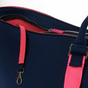 Large tote bag navy & pink PALM BEACH
