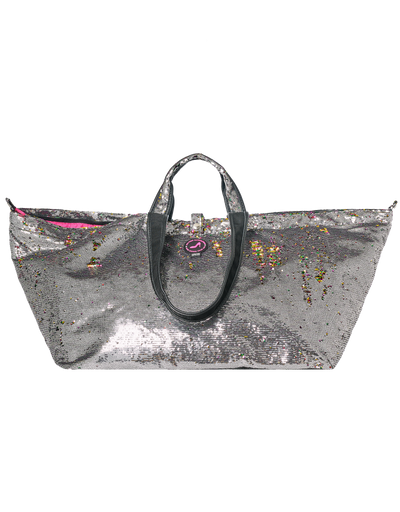 Large Tote Bag Grey & Rainbow Sequin CANNES
