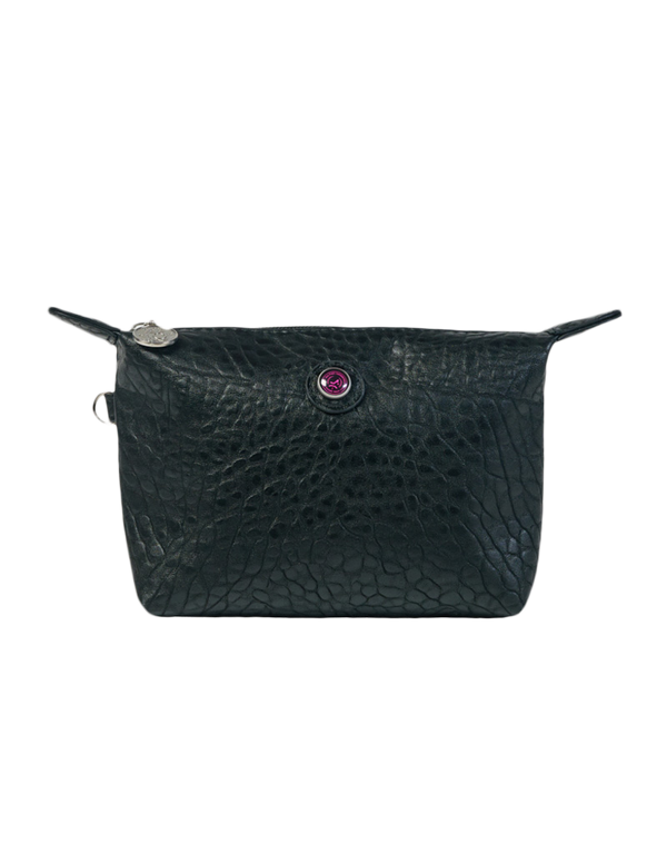 Black croc print BIG FIVE makeup bag