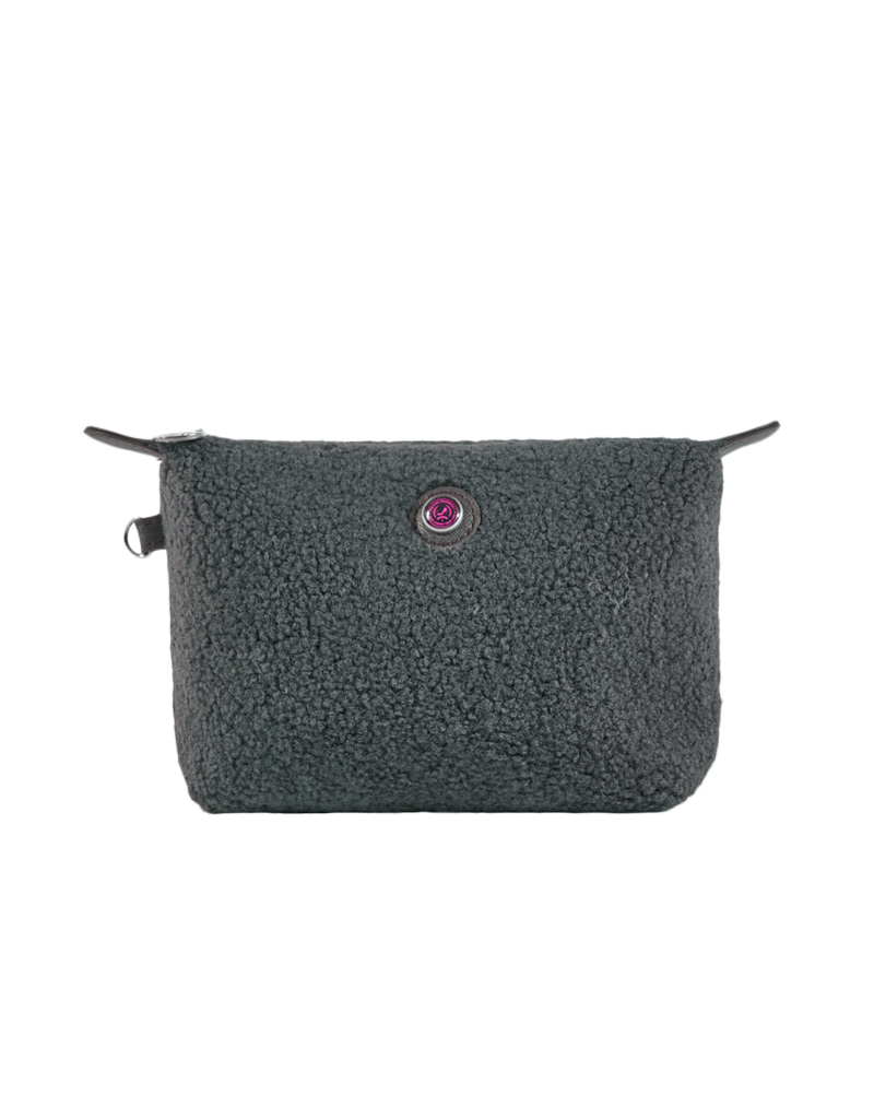 Grey teddy HAMBURG makeup bag