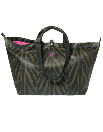Kleine shopper zebra khaki NICE